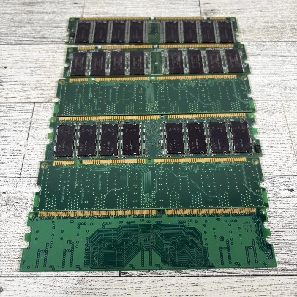 Lot of 6- Dell/ Viking / Micron 256mg DDR server ram used
